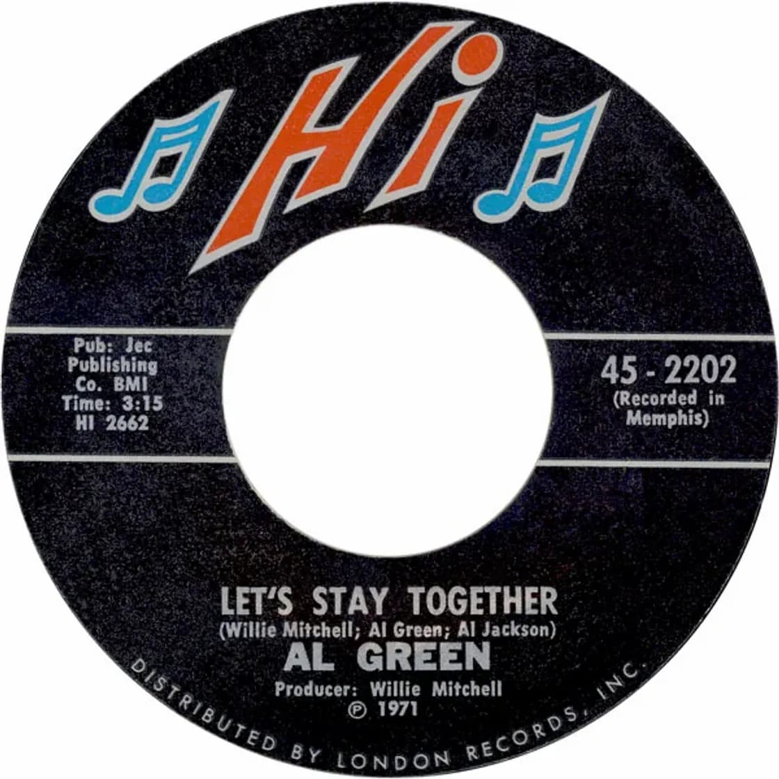 Canción Let's stay together. Al Green