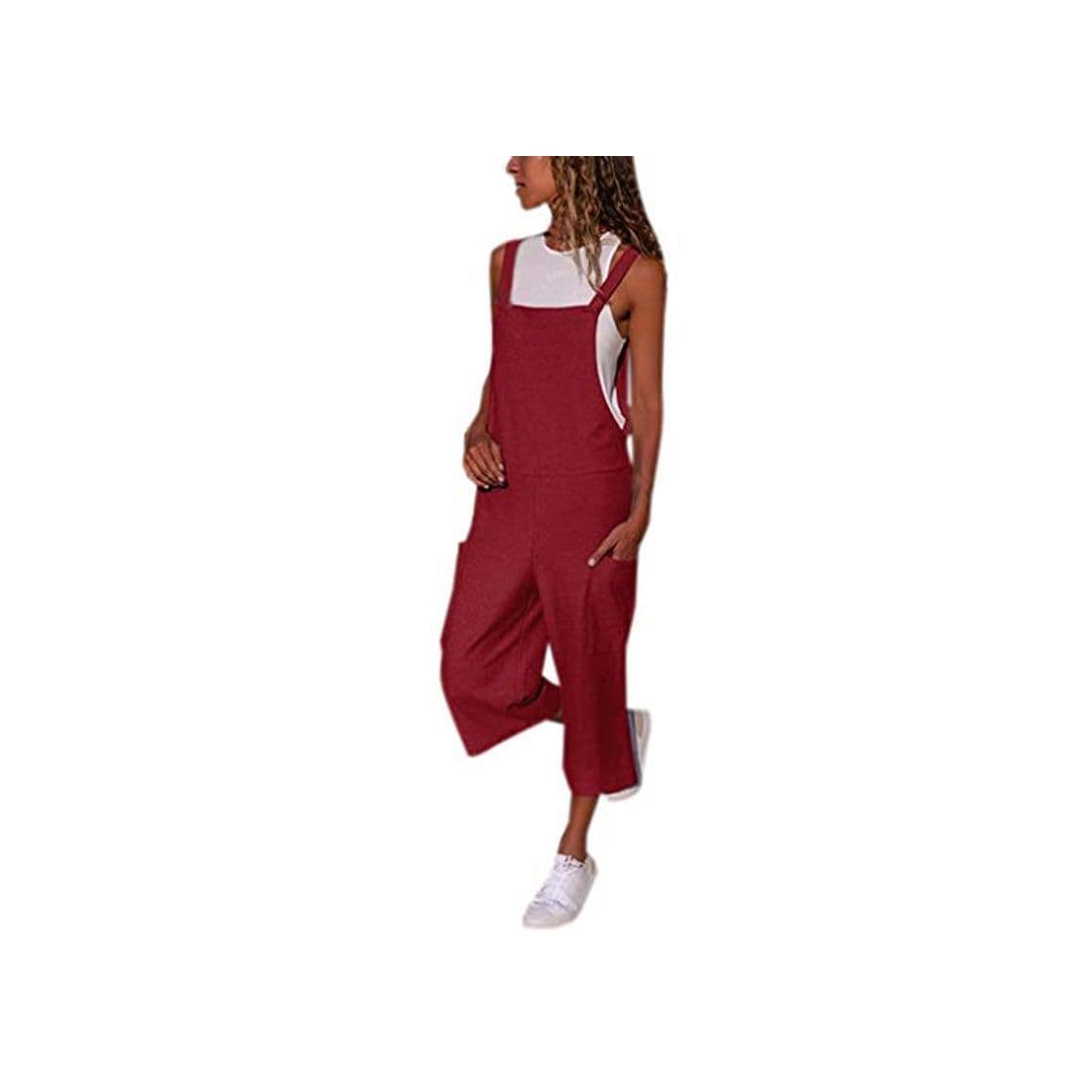 Product Youlee Mujer Pantalones de Pierna Ancha Peto de Mezclilla Monos Pantalones Monos Style 14