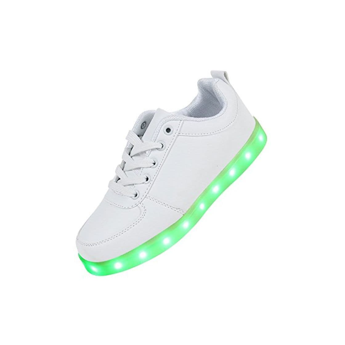 Fashion Presente:pequeña Toalla) Blanco Low Cut EU 35, USB Moda Deporte JUNGLEST® Luminosas