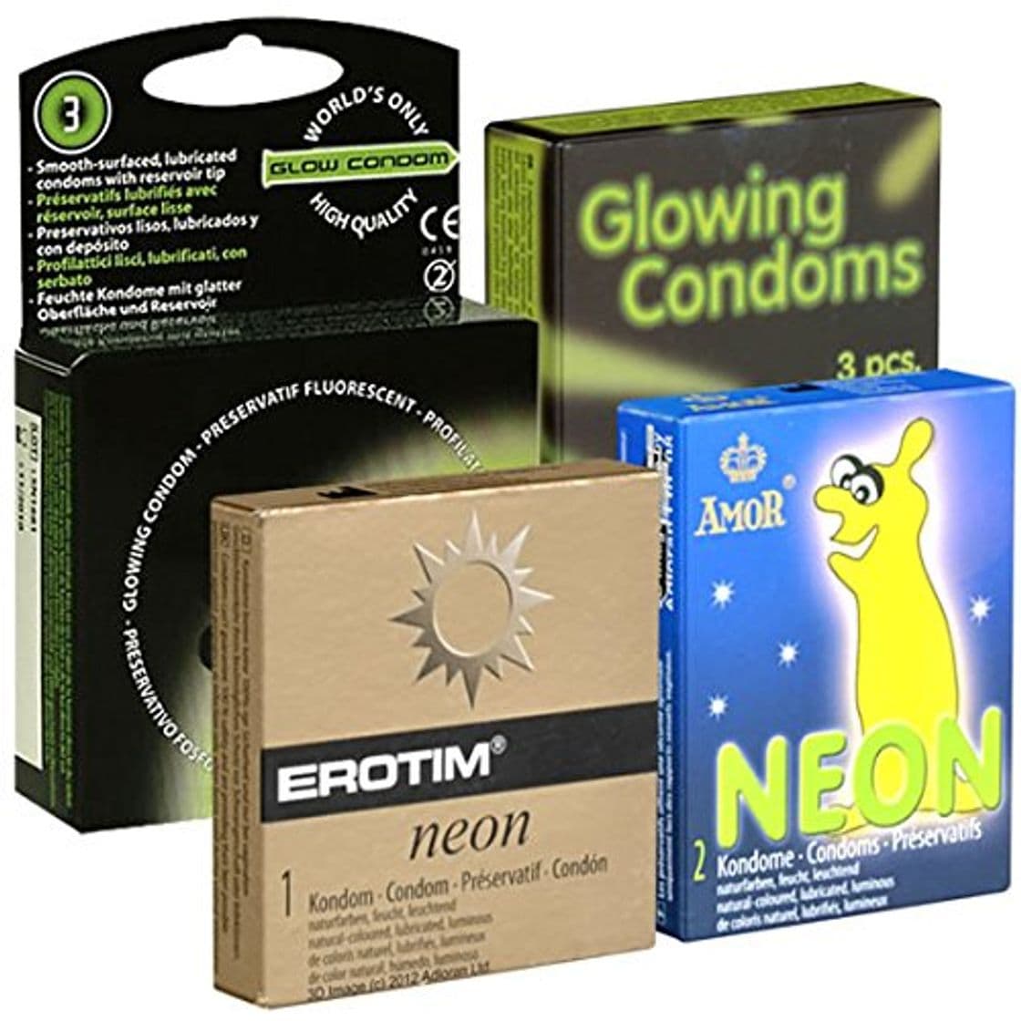 Product kondomotheke® Glow Mix Nr. 1-4x condones brillantes