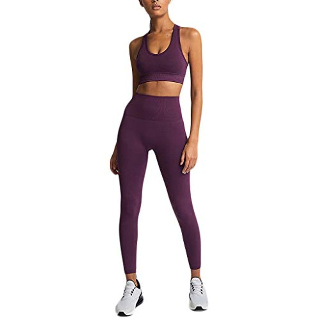 Place MXJEEIO Conjunto Ropa Deportiva Mujer Conjuntos de Sujetador Crop Top y Pantalon