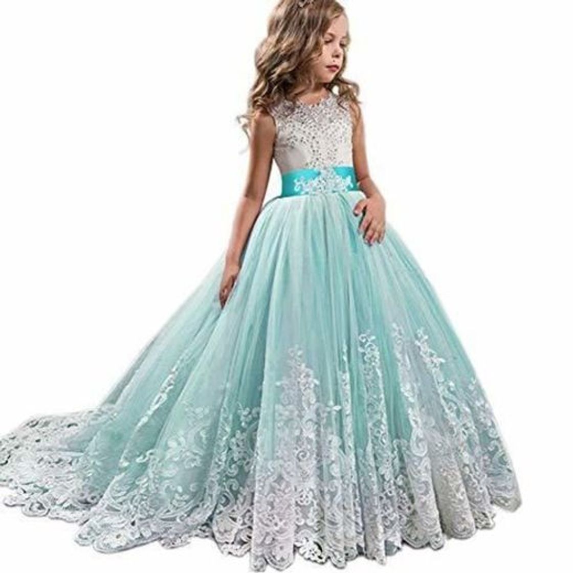 Producto LZH Girls Pageant Vestido Bordado Princesa Fiesta de Boda Comunión Baile de