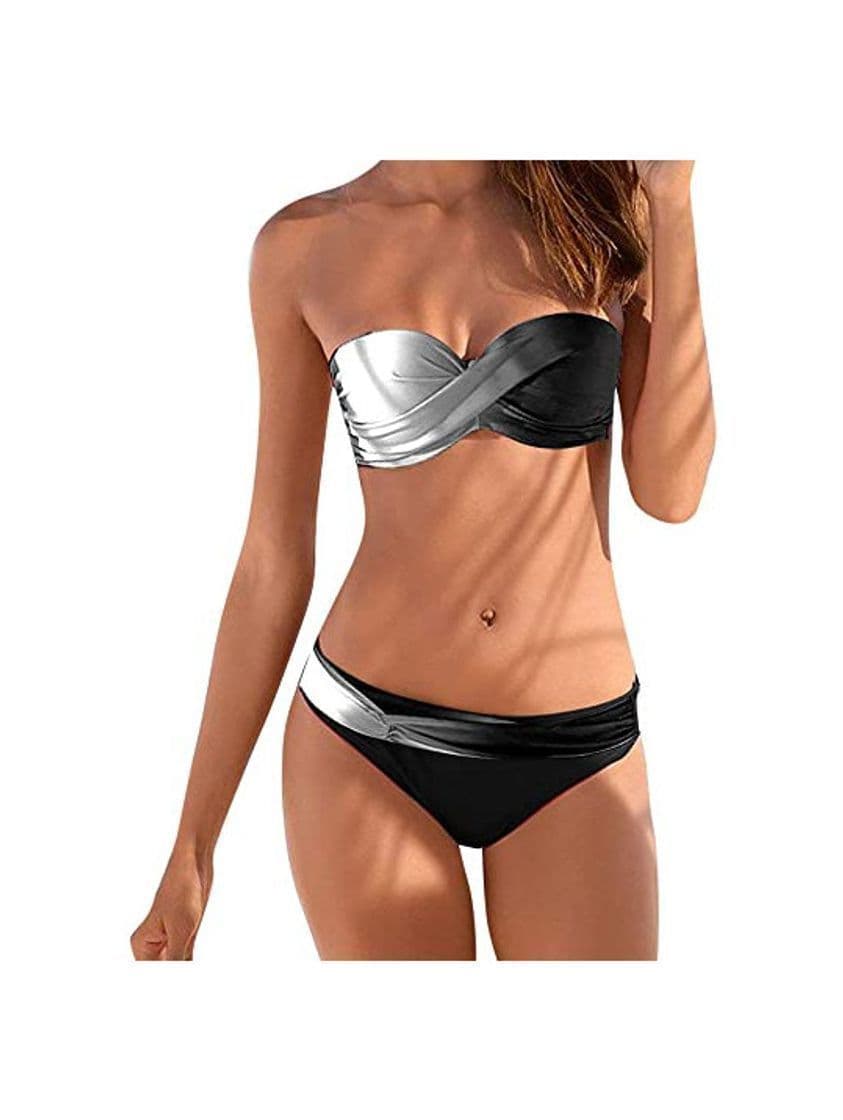 Producto riou Bikini Conjuntos de Bikinis para Mujer Push Up Mujeres Traje de BañO Estampado Bohemio Dividido BañAdores con Relleno Tops y Braguitas Mujer 2019 brasileños vikinis