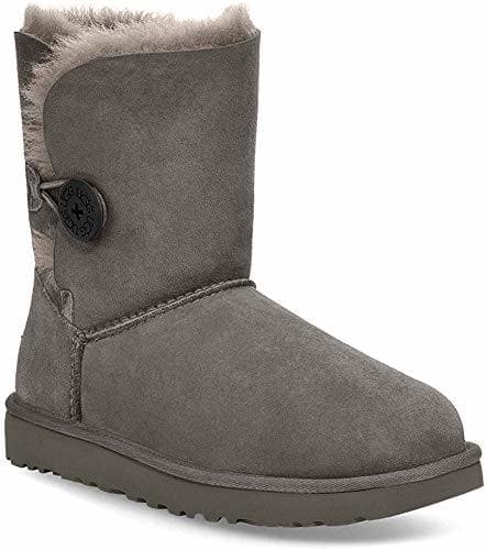 Fashion UGG Bailey Button II Grey, Zapatillas Altas para Mujer, Gris