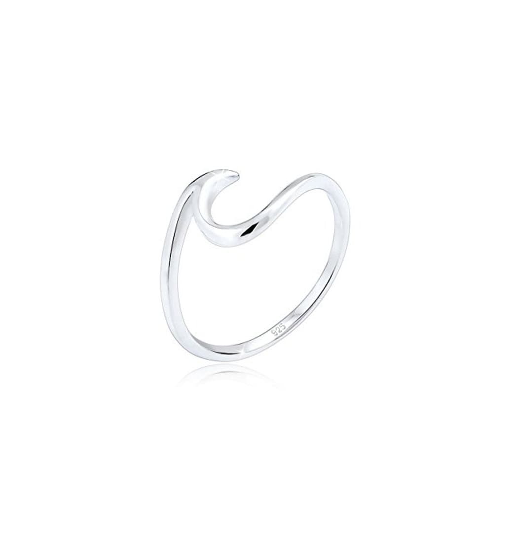 Producto Elli Anillos para damas en forma de olas marinas en plata esterlina de ley 925