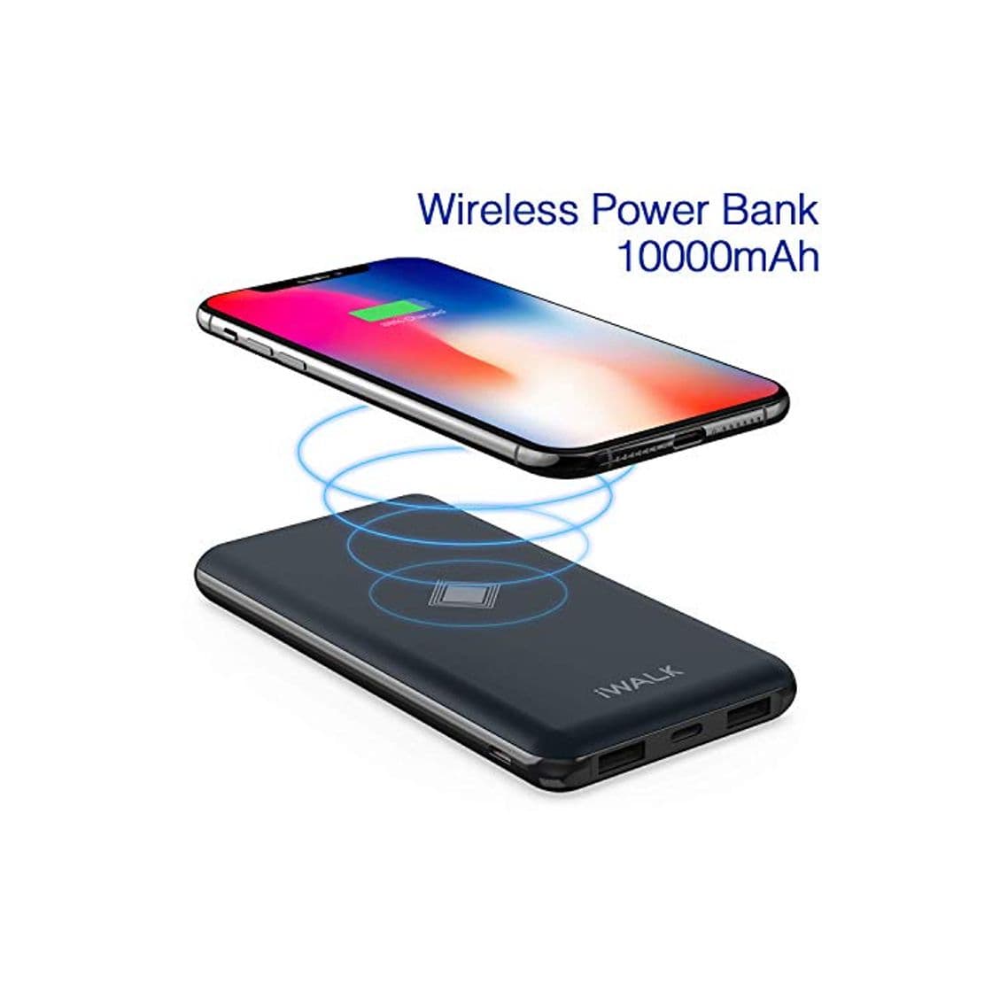 Product iWALK Qi Cargador Inalámbrico Power Bank 10000mAh Doble PD QC Puerto Batería