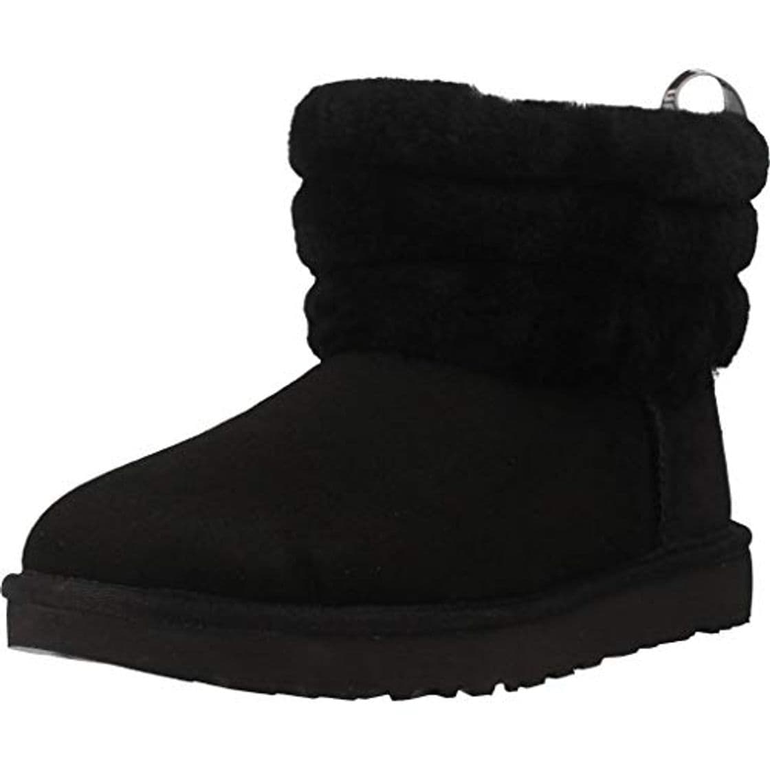 Fashion UGG Female Fluff Mini Quilted Classic Boot, Black, 5