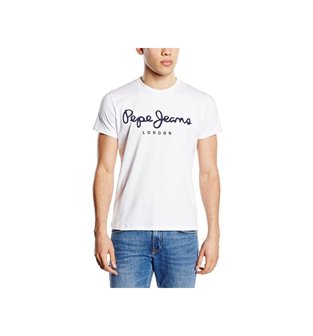 Fashion Pepe Jeans Original Stretch PM501594 Camiseta, Blanco