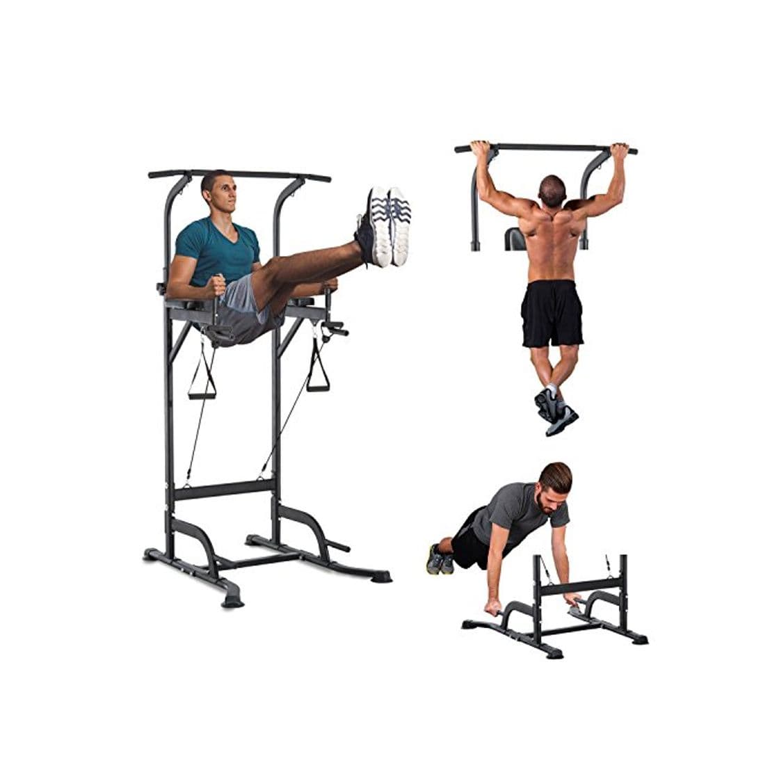 Producto HOMCOM Power Tower Máquina de Musculación Multiestación 5 en 1 Ejercicios Dip