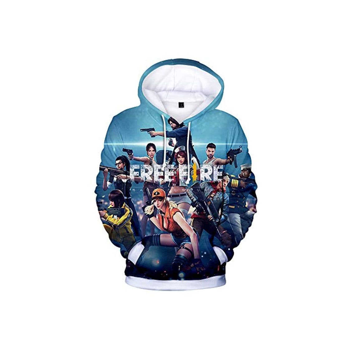 Producto Unisex Free Fire Cartoon 3D Impresión Moda Sudadera con Capucha Manga Larga