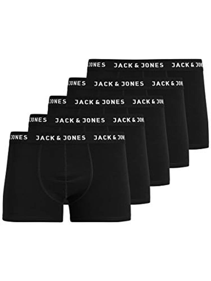 Fashion Jack & Jones Jachuey Trunks 5 Pack Noos Bóxer, Negro