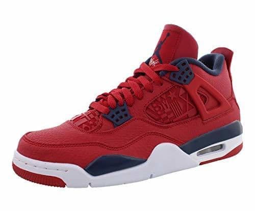 Fashion Jordan Retro 4"FIBA Gym Shoes/Obsidian-White