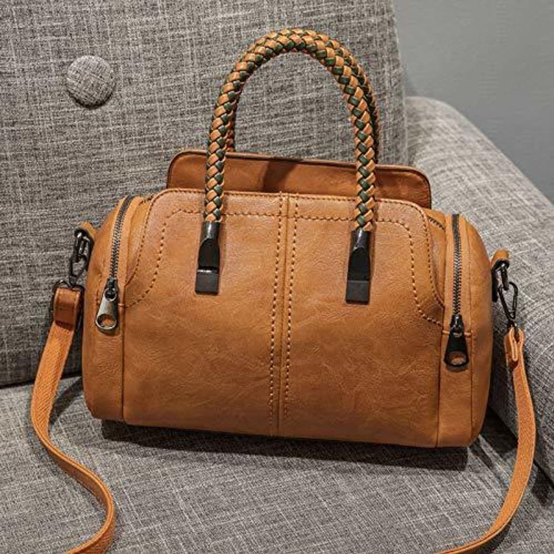 Place 2019 New One-Shoulder Slanted Bag Brest Bag Set-up Boston Bag Soft Leather