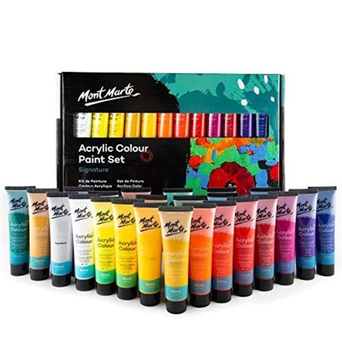 Producto MONT MARTE Juego de Pintura Acrílica Premium - 24 piezas