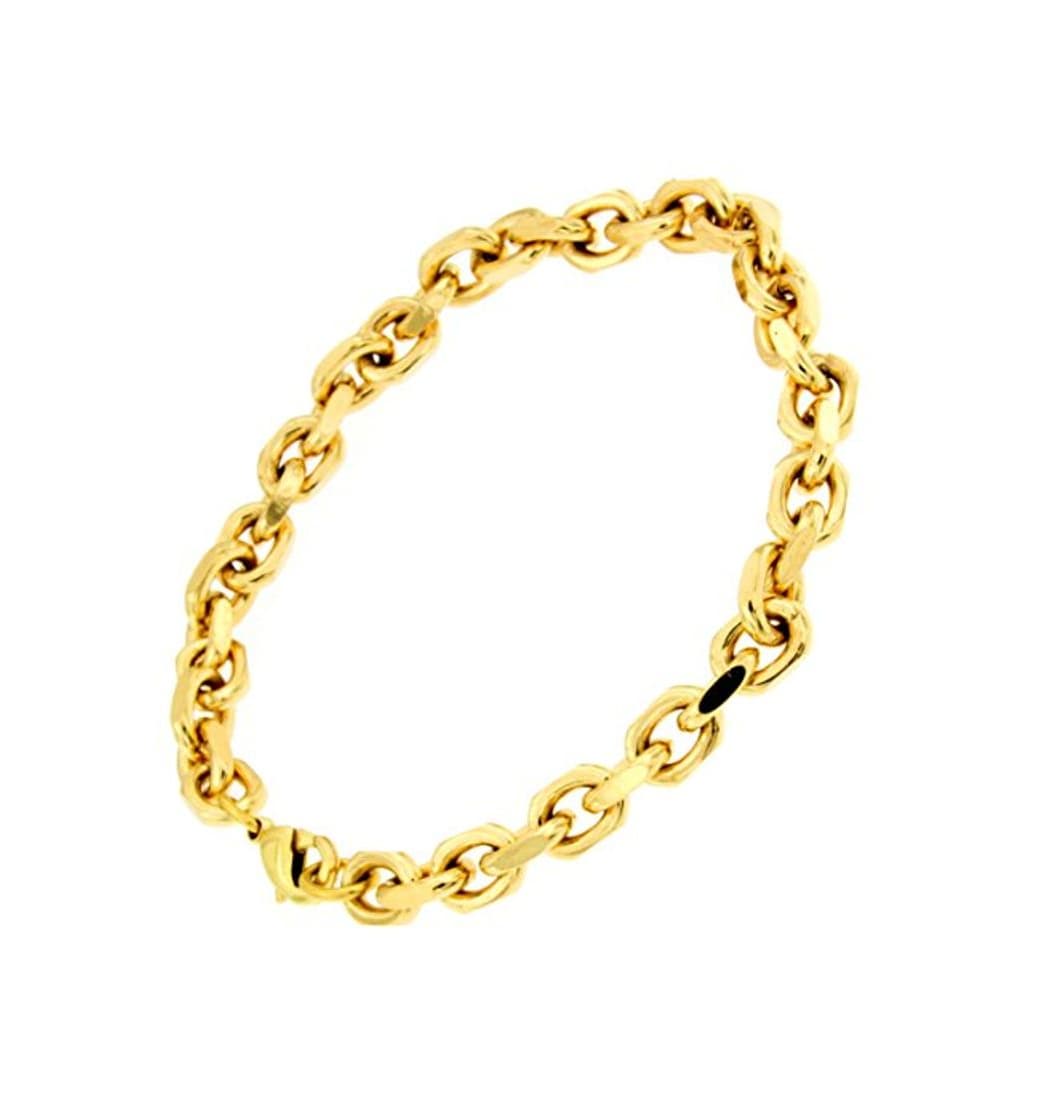 Fashion TENDENZE Pulsera Cadena Áncona Oro doublé 6 mm Longitud 17 cm joyeria Mujer Hombre Regalo señora Brazalete