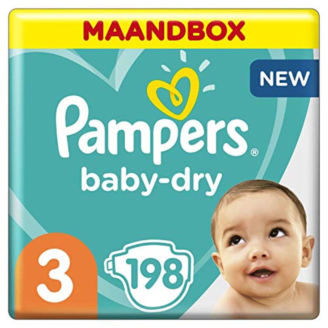 Belleza Pampers Baby Dry - Pañales para bebés, Talla 3