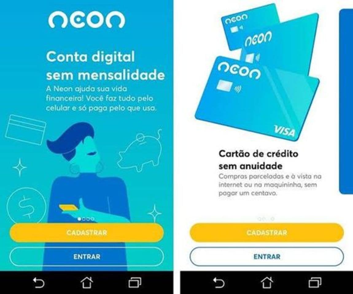 App BANCO NEON   0 Anuidade