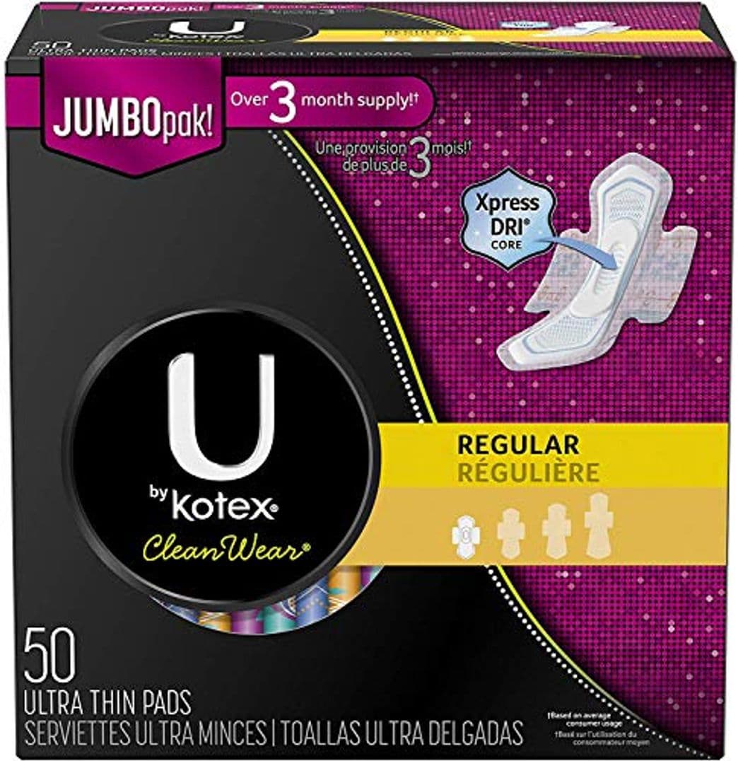 Producto Kotex Ultra Thin Regular Cleanwear Pads With Wings