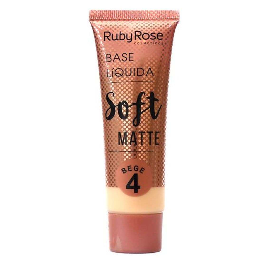 Moda BASE LÍQUIDA SOFT MATTE BEGE 4 - RUBY ROSE - Loja Online