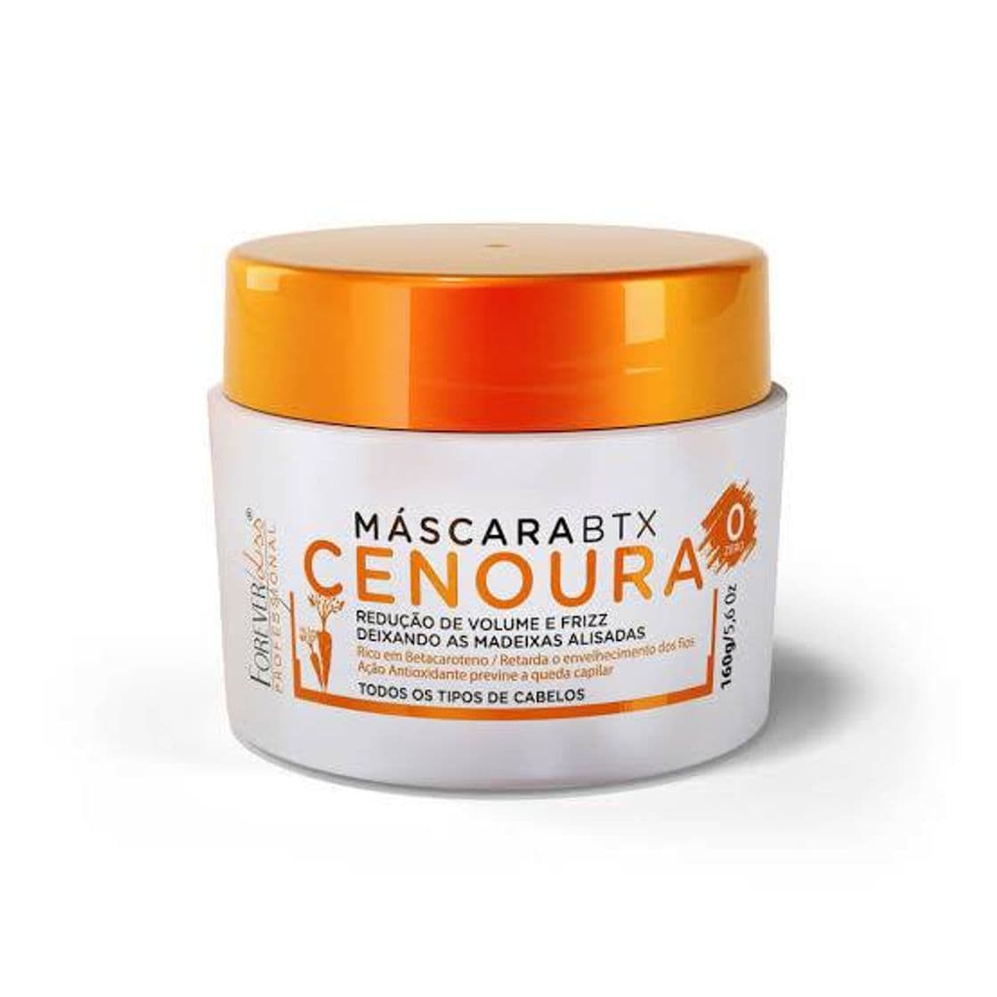 Fashion Máscara Btx de Cenoura Sem Formol 160g - Forever Liss - Forever ...