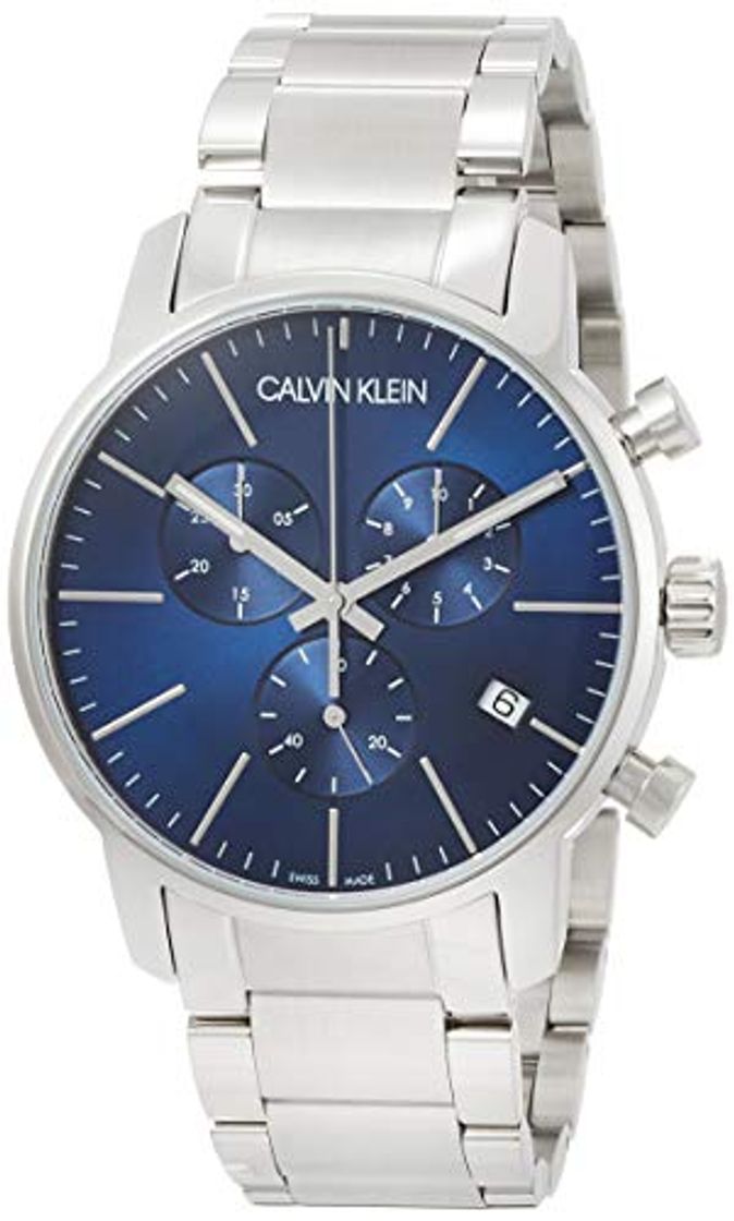 Moda Calvin Klein Reloj de Cuarzo para Hombre con Correa de Acero Inoxidable