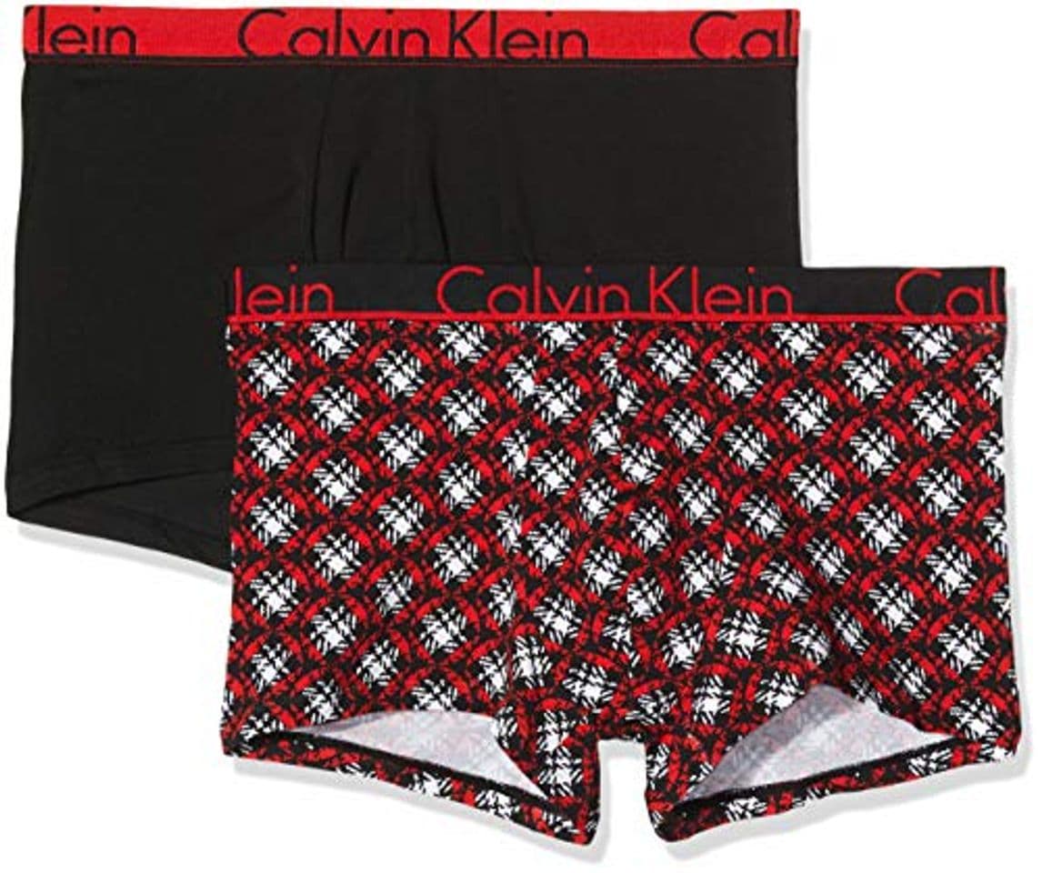 Moda Calvin Klein Trunk 2pk Bañador, Negro