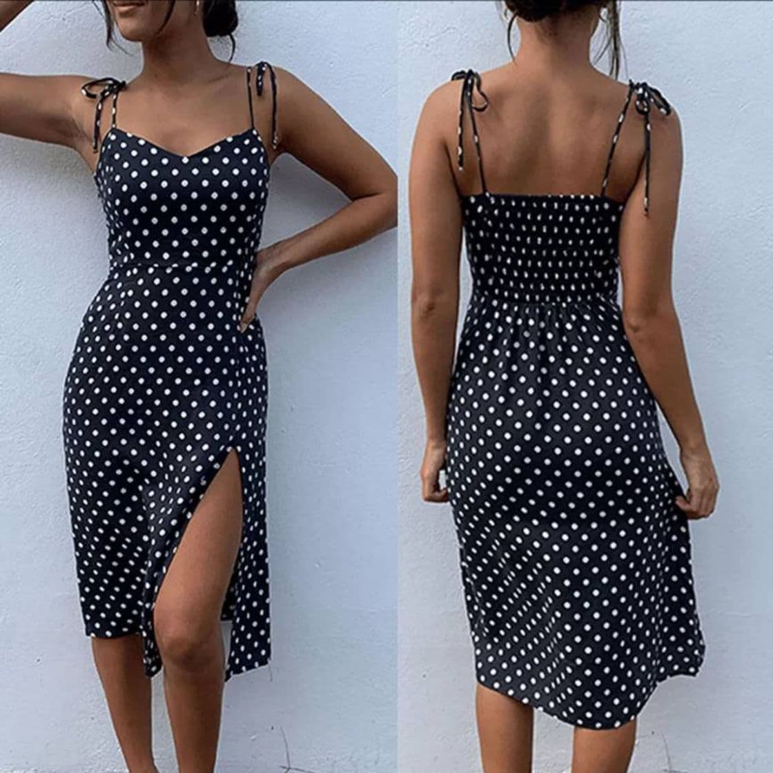 Moda Vestido de verano sin mangas con cuello en V