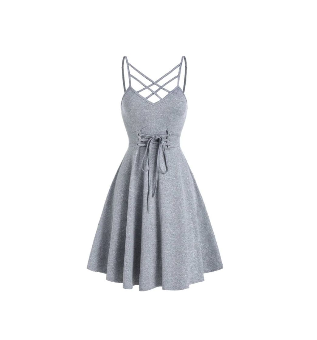 Fashion Front Strappy Lace Up Mini Cami Dress