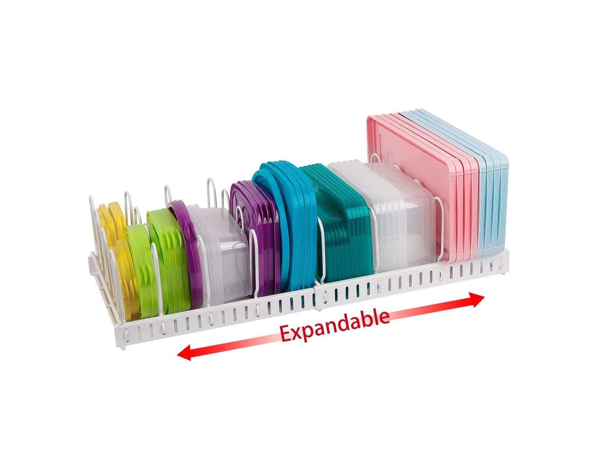 Product Expandable Food Container Lid Organizer