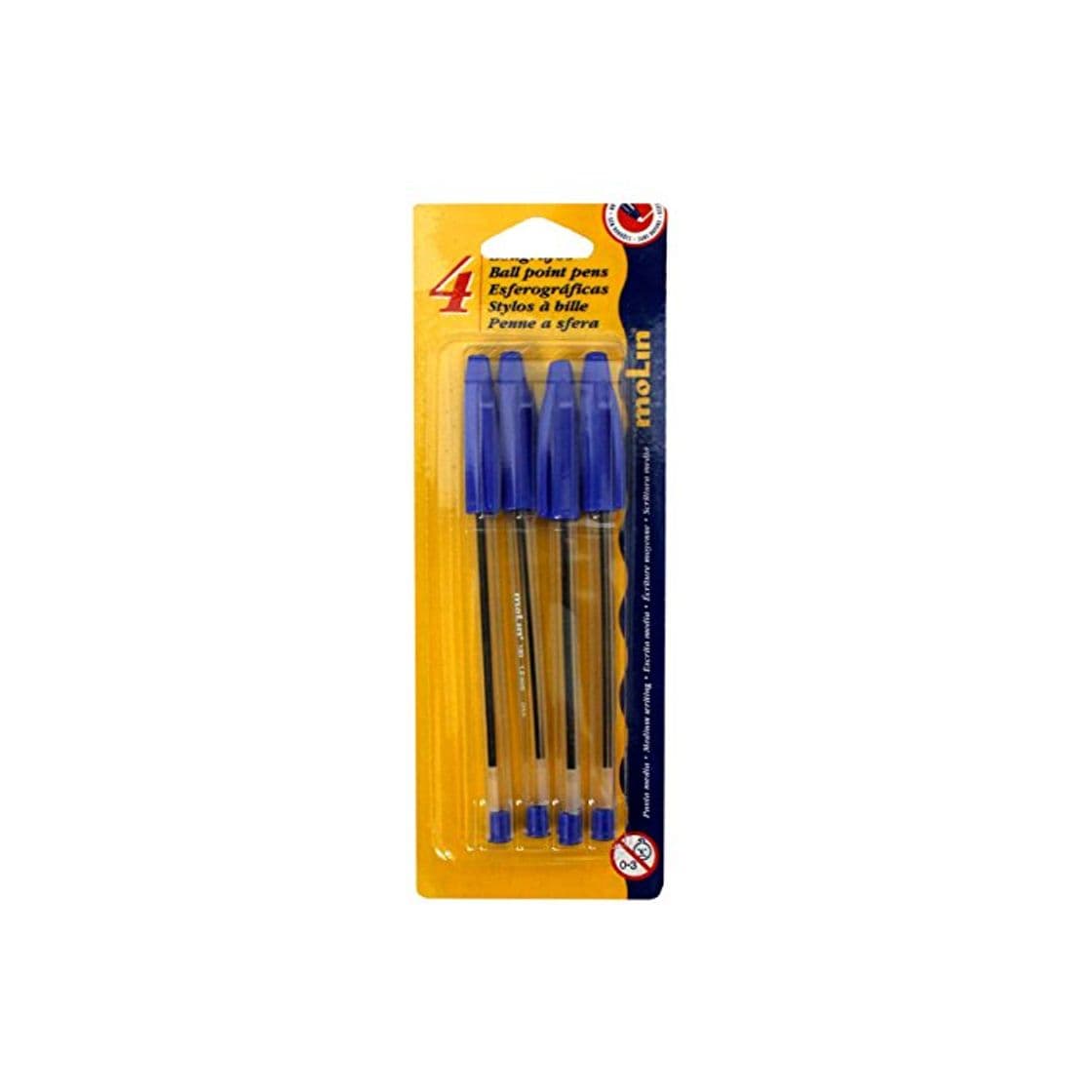 Producto Molin - Pack de 4 bolígrafos Azules de 1