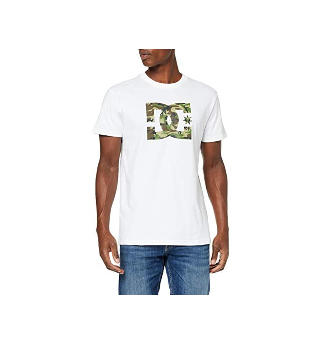 Fashion DC Shoes Star-Camiseta para Hombre, Snow White