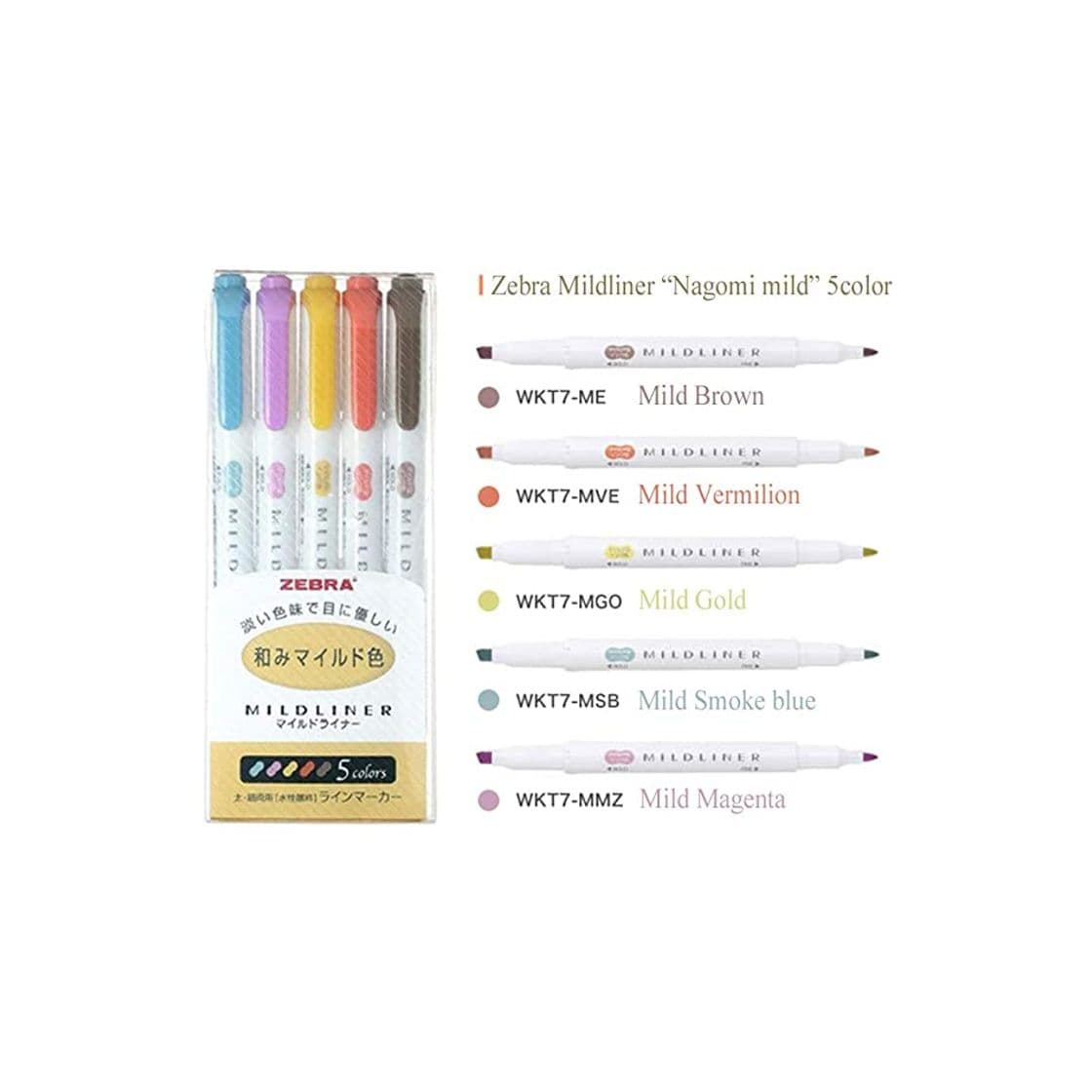 Producto Zebra Mildliner - Juego de rotuladores fluorescentes