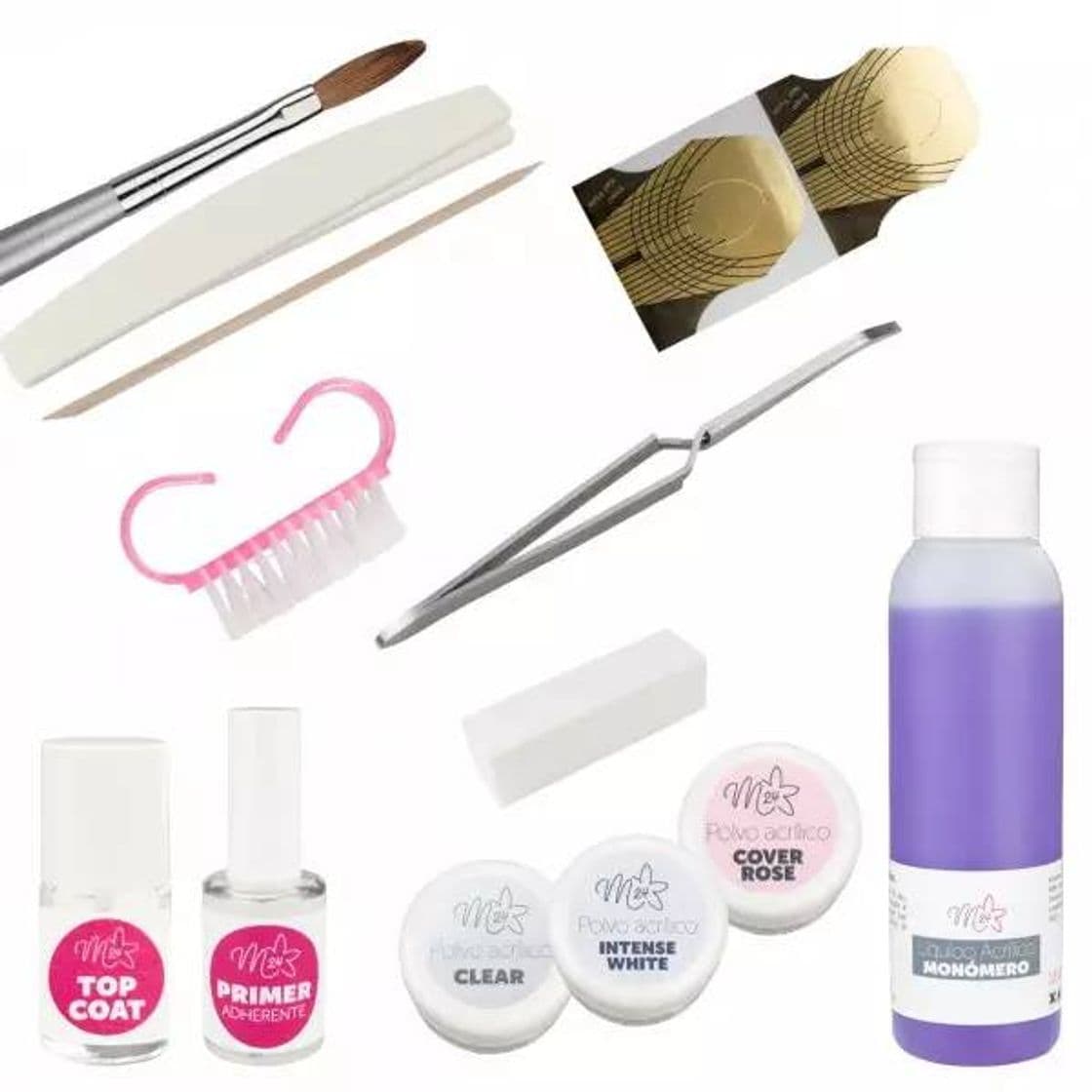 Fashion Kit principiante acrílico con moldes - Manicura24