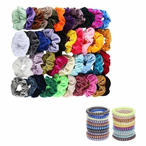 Fashion Dorical 40pcs Goma de Pelo Lazo de Pelo Elástico Banda Multi Colores