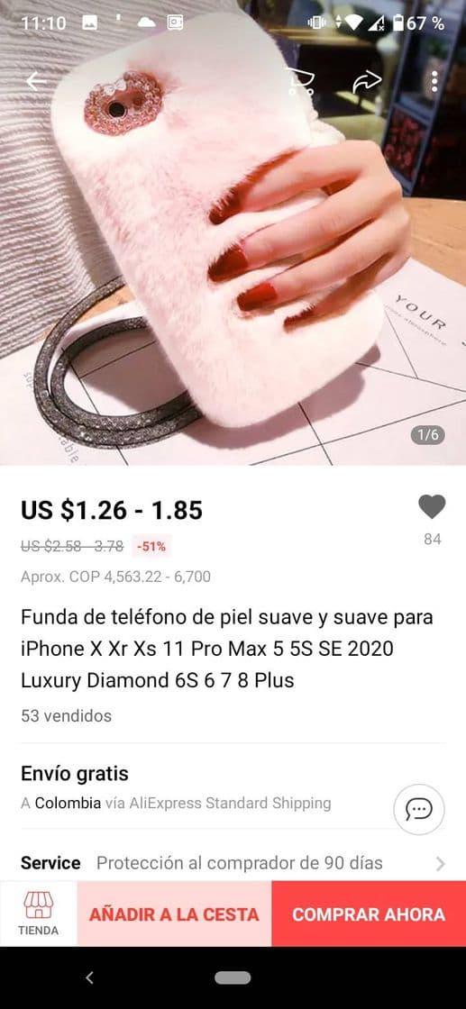 Fashion Envío gratis estuche iPhone