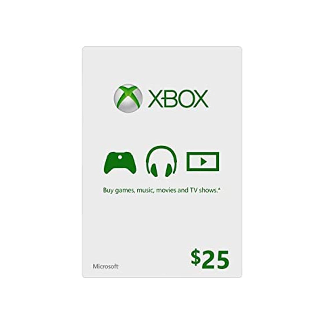 Producto Microsoft Xbox Gift Card $25