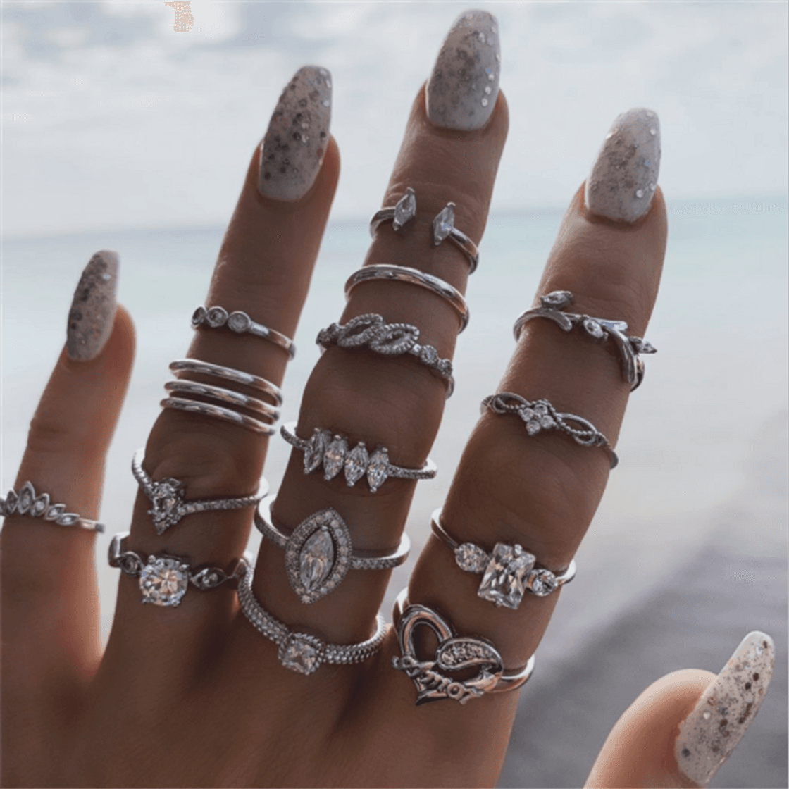 Moda Set anillos aliexpress