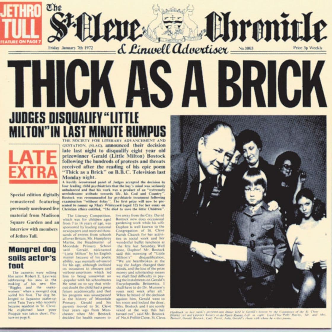 Canción Thick as a Brick (Pt. I) - 1997 Remaster