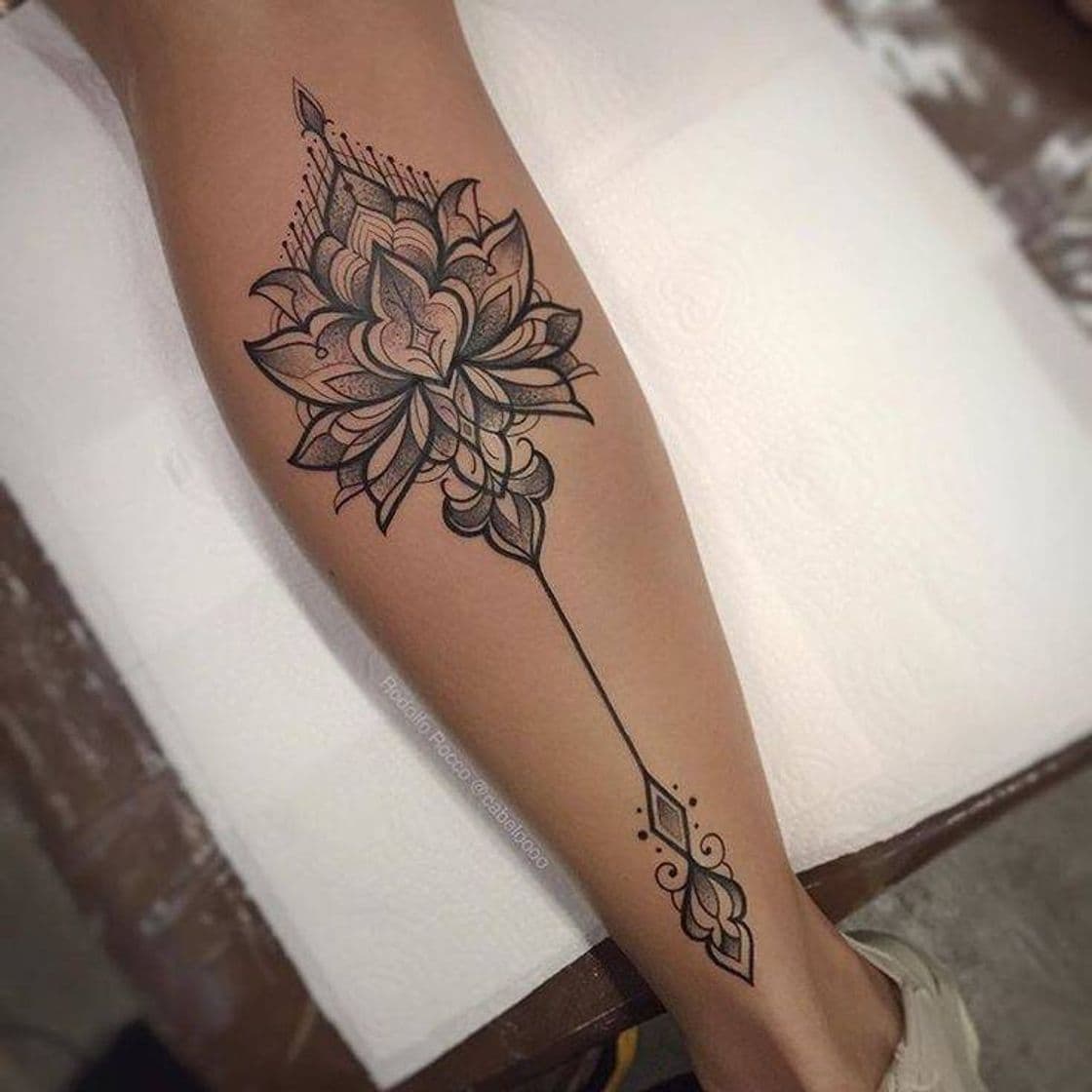 Fashion Tatuagem Flor de Lótus 