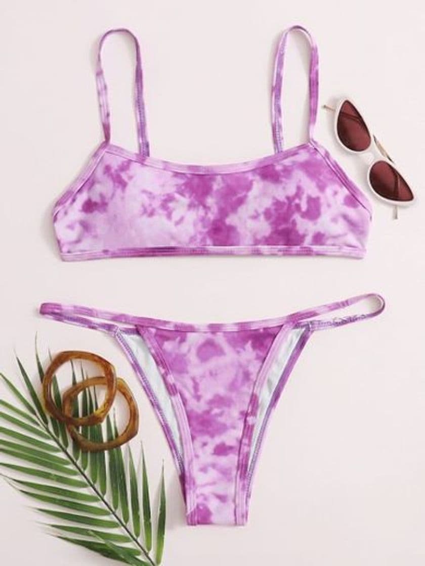 Moda Bikini con tira de Tie Dye