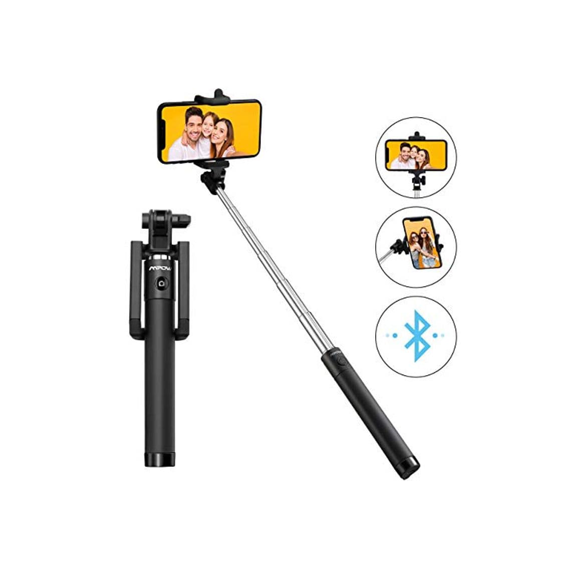 Electronic Mpow iSnap Pro X-Palo Selfie Bluetooth Extensible Remoto Portátil Universal para Selfie