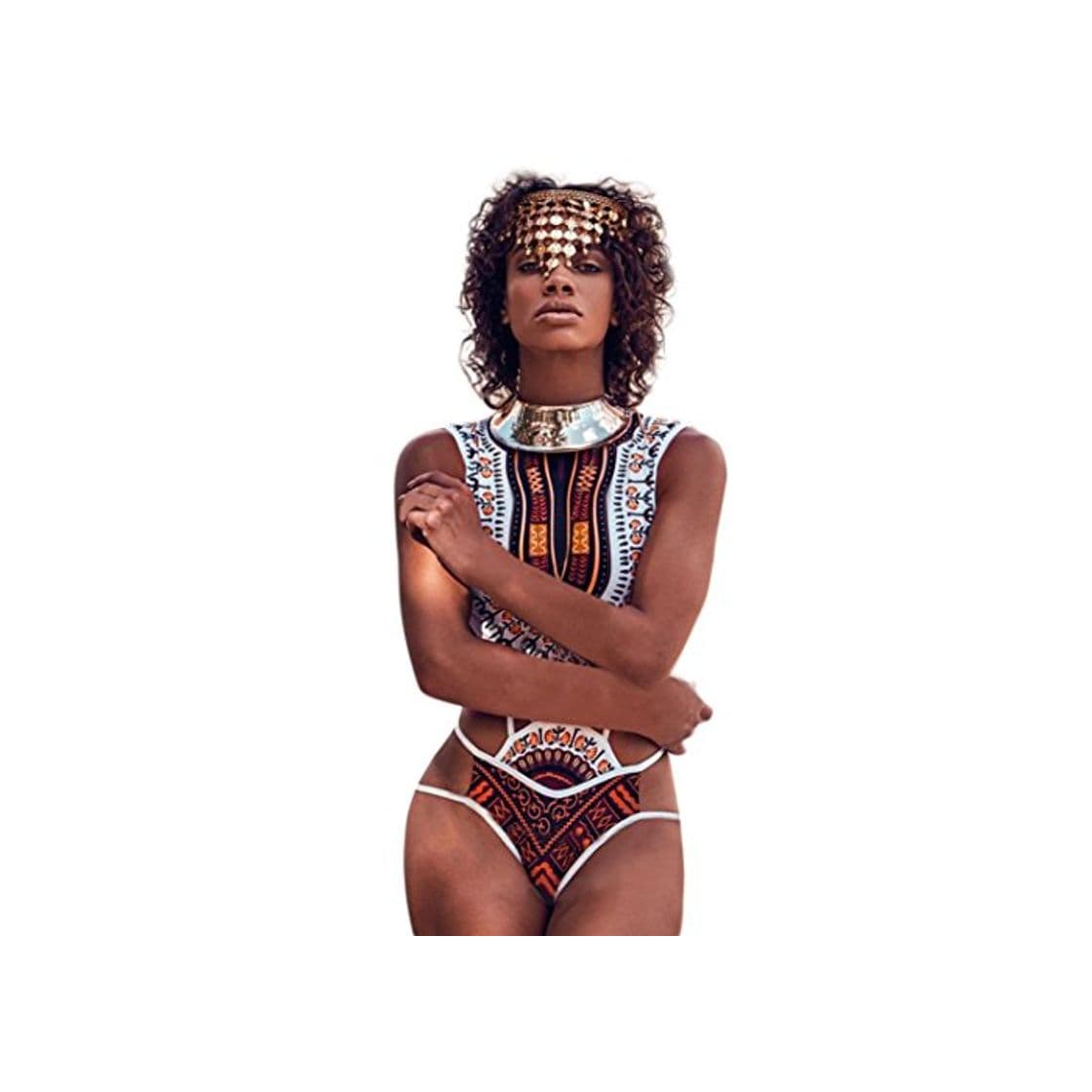 Producto SHOBDW Mujer Africano de impresión Vintage Estilo étnico Bikini Conjunto de Traje