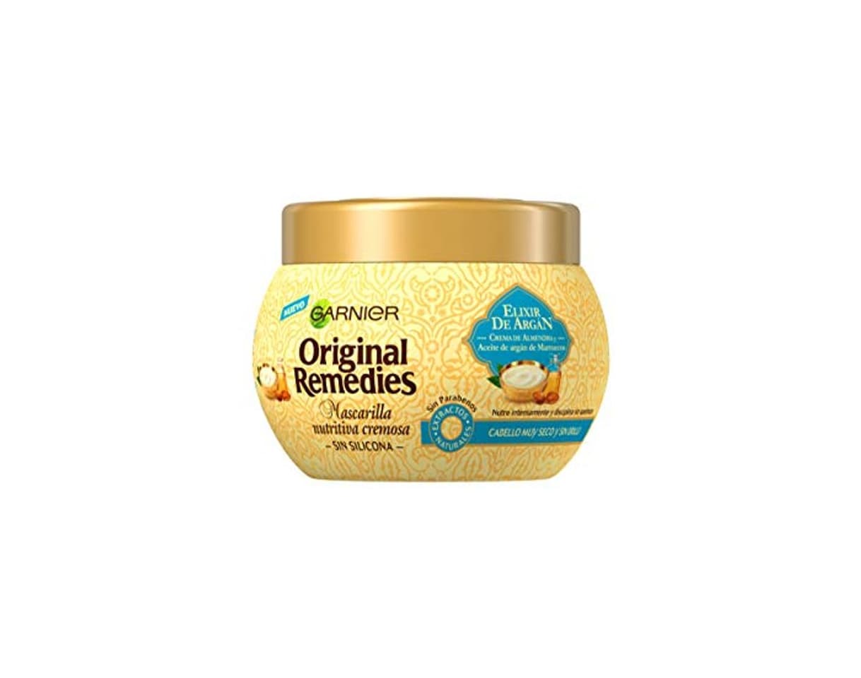 Beauty Garnier Original Remedies Elixir de Argán Mascarilla capilar nutritiva cremosa sin silicona