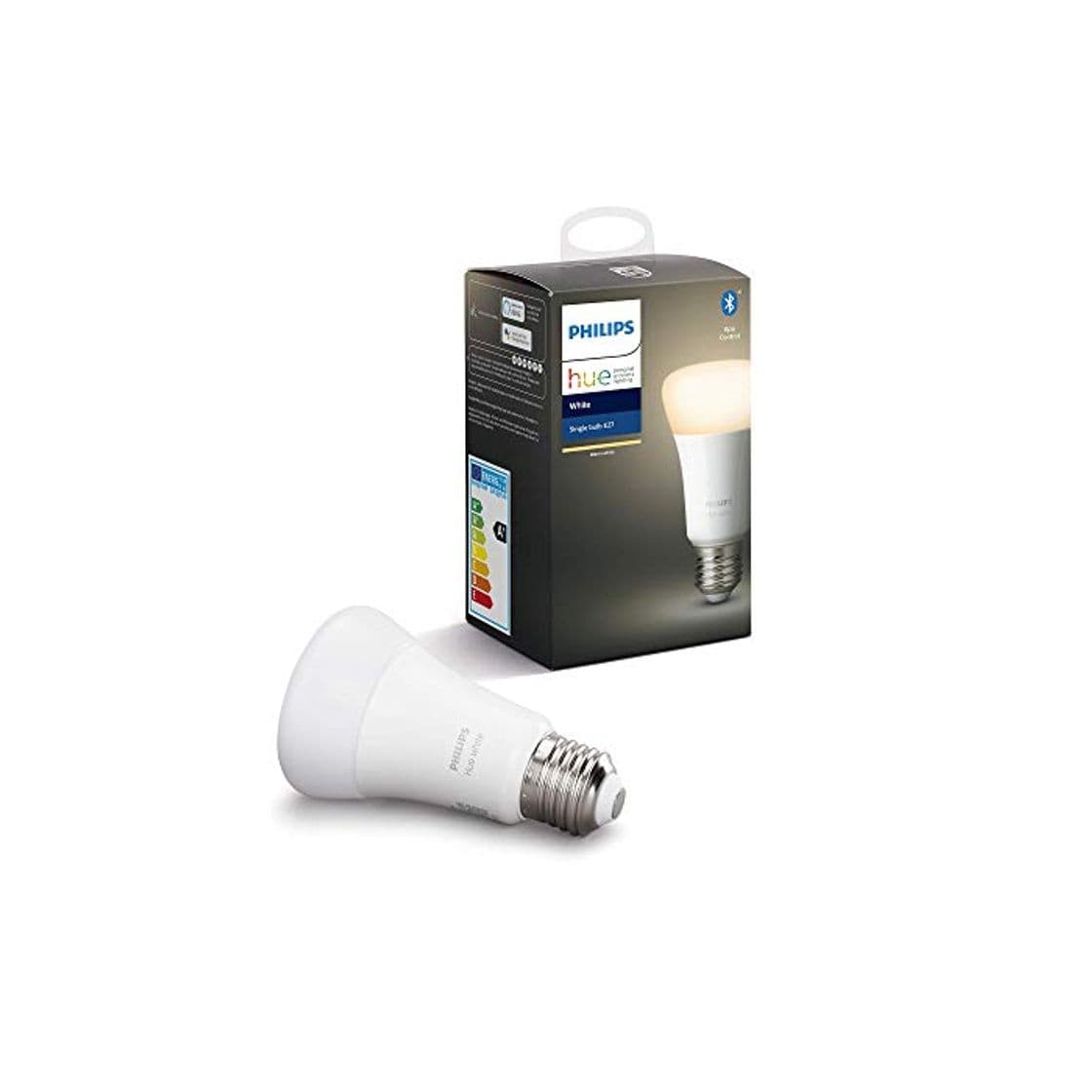 Home Philips Hue White bombilla LED inteligente E27, luz blanca cálida, compatible con