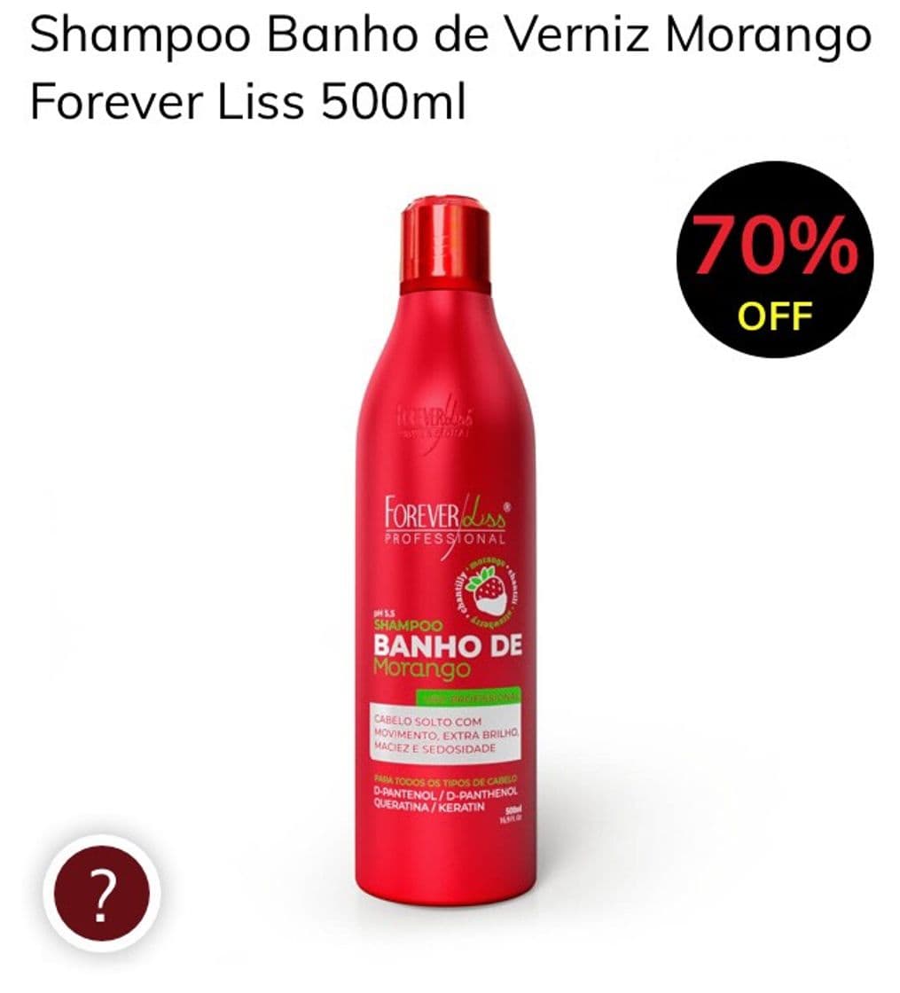 Moda Shampoo Banho de Verniz Morango 500ml - Forever Liss