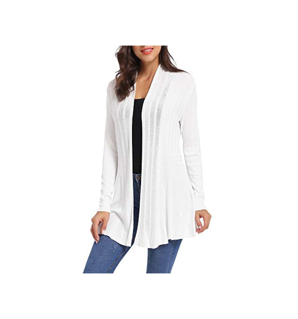 Moda iClosam Ladies Cardigan Chaqueta Larga y Delgada con Ligera Chaquetas Chal Abierto Rebecas Mujer de Manga Larga Primavera Y Verano