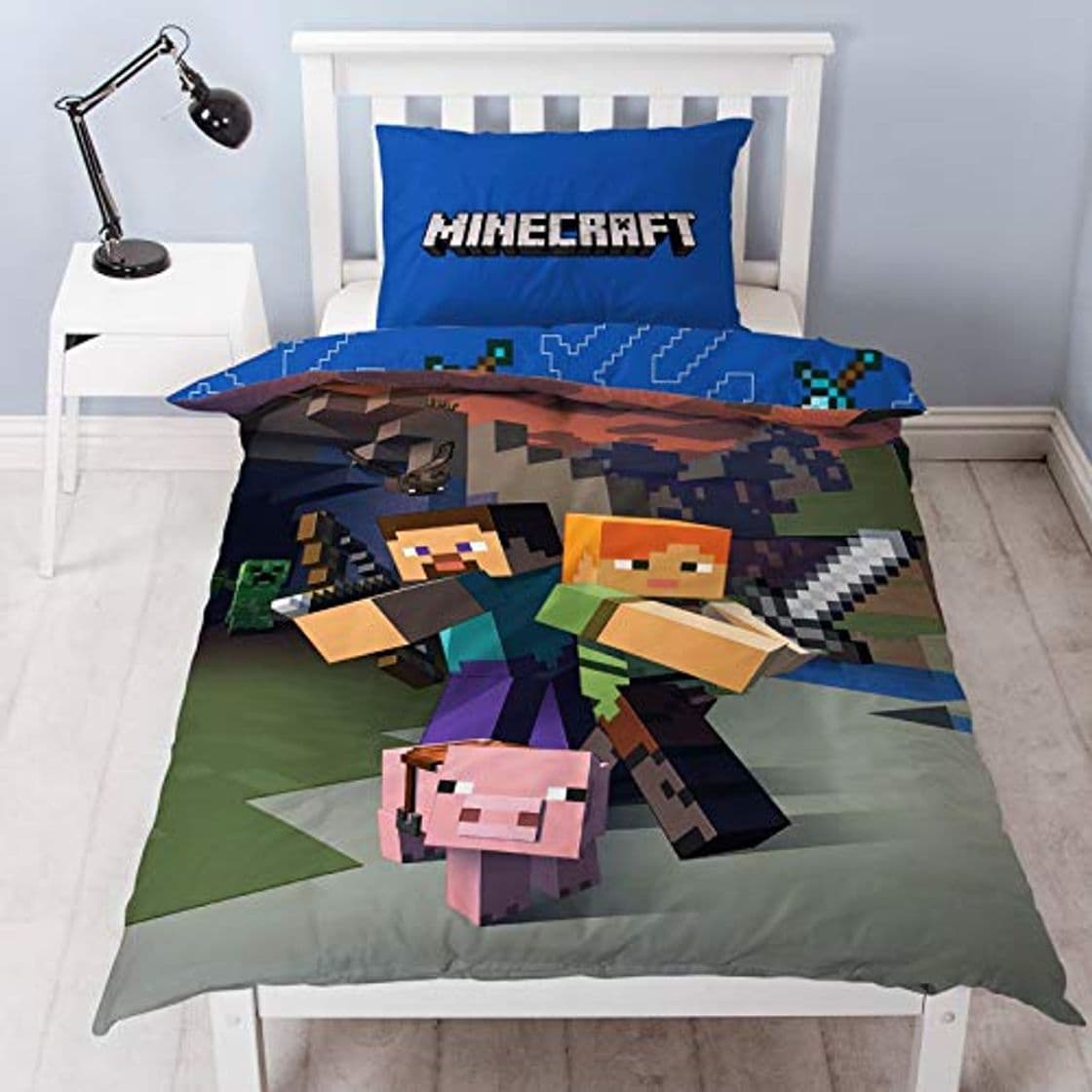 Elemento de la categoría hogar Minecraft - Funda nórdica Reversible de algodón y poliéster