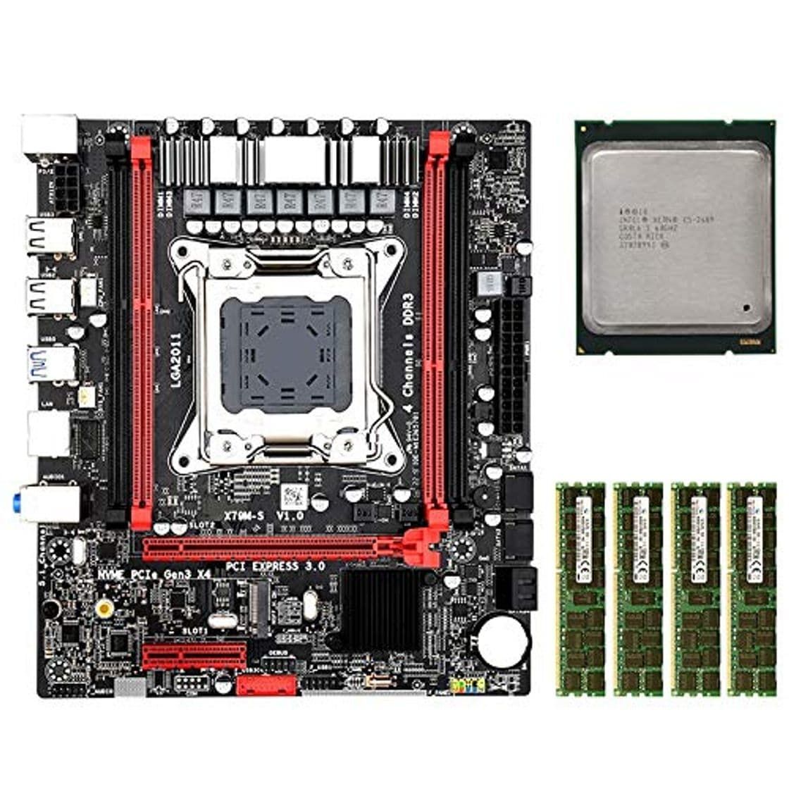 Product Facibom Conjunto de Placa Base X79MS LGA2011 Combos con E5 2689 4-4X4GB