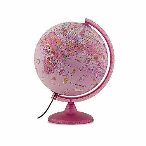 Product TECNODIDATTICA 0325PZPZINHKK066 Globo geográfico con zoológico Rosa