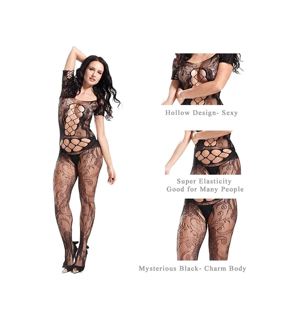 Producto VicSec Liguero Bodies Autoadhesivas Ultra Fina Encaje Calcetines Fishnet Mallas Liga Suspender